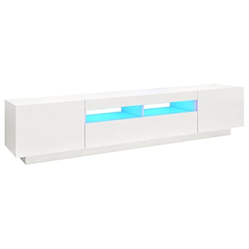 vidaXL TV Schrank mit LED-Leuchten Lowboard Sideboard Fernsehschrank...