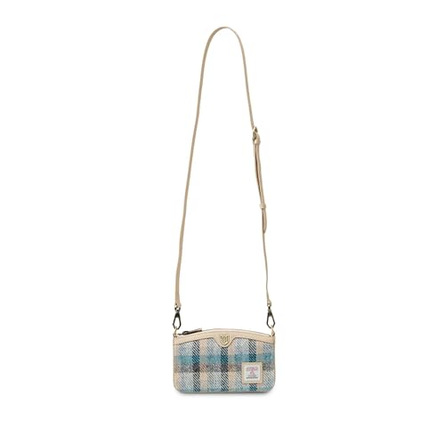 Sac à bandoulière Islander en Harris Tweed et cuir véritable d'une élégance intemporelle