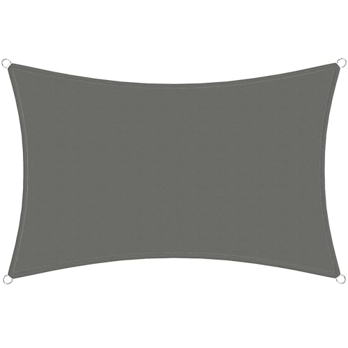 jarolift Sonnensegel Rechteckig, Wasserabweisend, Sonnenschutz Sichtschutz für Terrasse Garten...