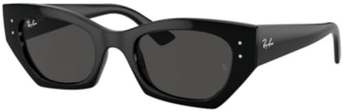 Ray-Ban RB4430 Sunglasses Bundle: RB 4430 ZENA 667787 Black/Dark Grey Polyamide Standard and Universal Anti-slip Silicone Leash