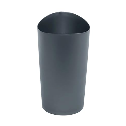Caneca de basura redonda gris 2.25 gal para baño miniatura 3