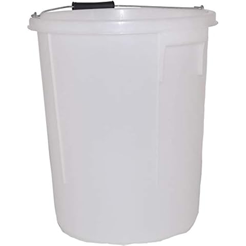 KD & JAY Plasterers Bucket 25 Litre Depth Gauge Durable Plastic Metal Handle Cover