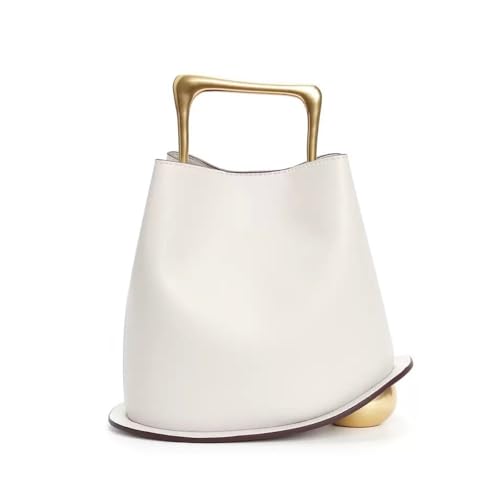 Women's Genuine Leather Personalized Bucket Handbag Bag, Homeless Retro Single-shoulder Crossbody Bag, Classic Chinese Style