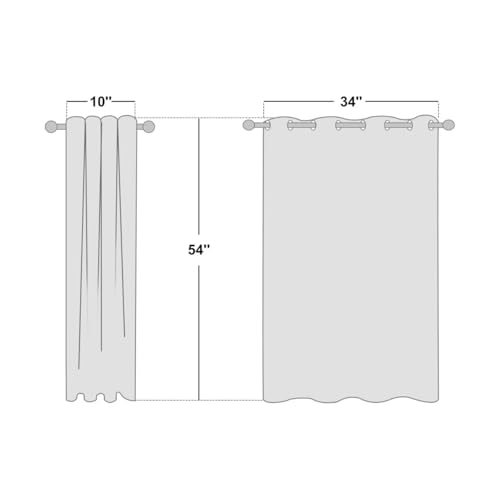 Image of NICETOWN Room Darkening Draperies Window Curtain Panels, Thermal Insulated Grommet Room Darkening Curtains for Bedroom (Natural, 2 Panels, W34 x L54 -inch)