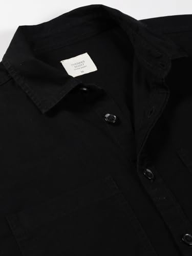 Image of Thomas Scott Men's | Solid | Full Sleeve | Oversized Fit | Cotton Blend | Spread Collar | Casual Shirt