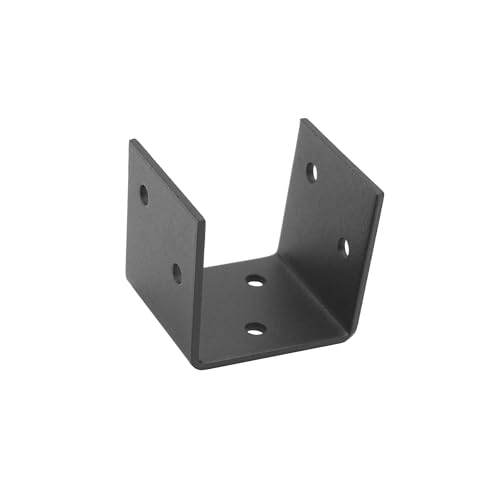 20-Pack Black U-Shaped Metal Mounting Brackets Support for 2x4 & 2x6 Lumber Hurricane Ties for Ceiling Joists Wooden Frames and DIY Structures