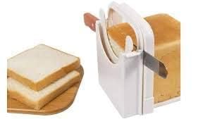 7Seas Foldable Bread Cutter // Bread Slicer // Bread Slicing Tools Dough Cut Frame Kitchen Tool Bread Slicer Homemade Bread (1Pcs)(White)