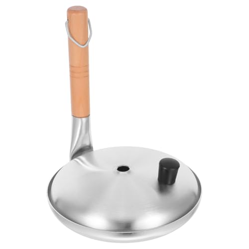 DOITOOL Mini Cacerola Antiadherente de Aluminio con Mango de Madera para Cocinar Huevos, Sartén Redonda para Inducción Adecuado para Cocina y Comidas Familiares