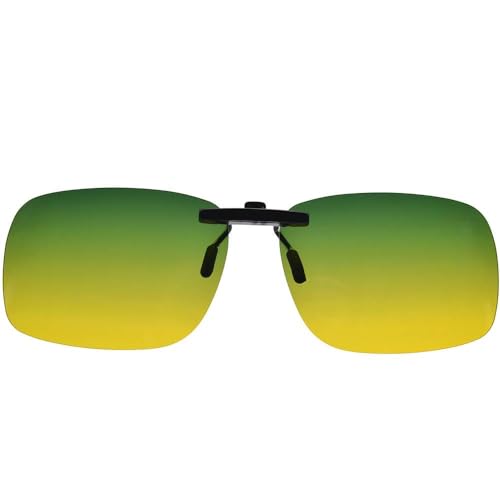 UpaClaire Night Driving Glasses Clip-On, Polarized Glare-Free, High Definition Vision Super Light