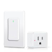Thinkbee Remote Control Outlet Plug, 15A /1500W 600ft RF Range Wireless Light Switch Kit, Expandable Remote Outlet Switch for Lamp Fan Household Appliances 80-275V, SW-AK1&R06