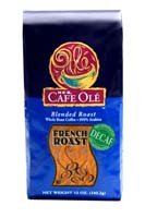 HEB Cafe Ole Whole Bean Coffee 12oz Bag (Pack of 3) (Decaf French Roast)
