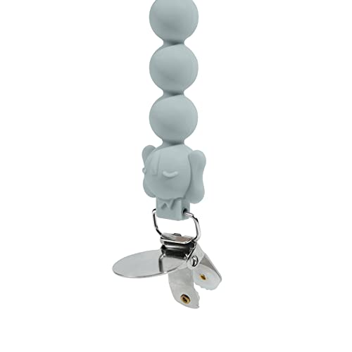 Image of Silicone Pacifier Clip - One-Piece Unisex Pacifier /Teether Holder for Baby Boys & Girls | Pack of Two