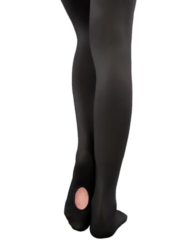 Image of Daydance Toddler Girls Women Soft Ballet Convertible Tights for Dance, Gymnastics, Under Dress, 60D, 2-15 Years, Women Size