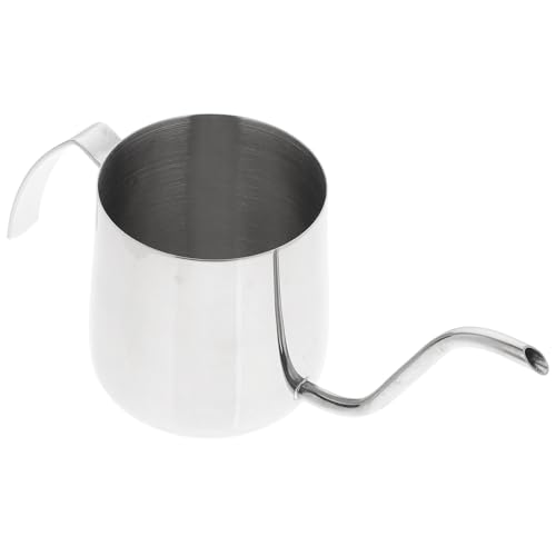 JECOMPRIS Caffettiera a Beccuccio lungo in Acciaio Inox 304 da 250Ml con Manico Ergonomico Antiscottatura Bollitore Manuale Multifunzionale per Casa Ufficio e Sala da Tè