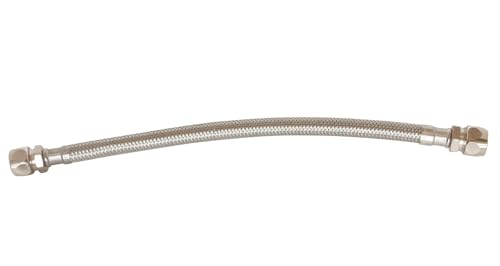 SOMATHERM FOR YOU - Sanitärschlauch mit gerader Doppelkegelverbindung für Kupferrohr Durchmesser 10 - gerader Doppelkegelanschluss für Kupferrohr Durchmesser 12 - Länge 20 cm - DN8