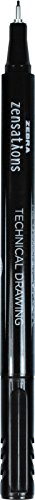 Zebra Pen Zensations Technical Pen, Assorted Point Sizes, Black Ink, 3-Count #TOP2