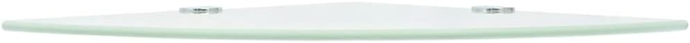 Corner Shelf Set of 2, White Tempered Glass, 9.8 x 9.8 Inch Floating Wall Shelves for Bathroom Kitchen Living Room Decor Display