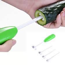 Vege Drill,Vegetable Spiralizer Digging for Stuffed Vegetables, Spiral Cutter Device Corer Set of 4 Pcs