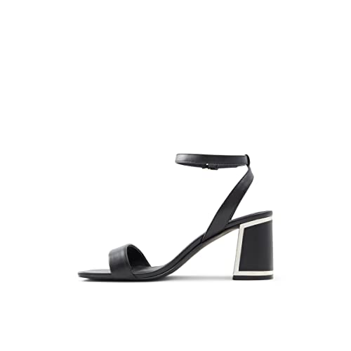 ALDO Women's Lotherram Heeled Sandal, Black, 4.5 UK