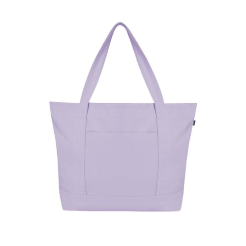 Eco Right Canvas Tote Bag for Women with Zip & Pocket, Large Tote Bags for Women, Tote Bags for Men, Shopping, Beach Tote Bag