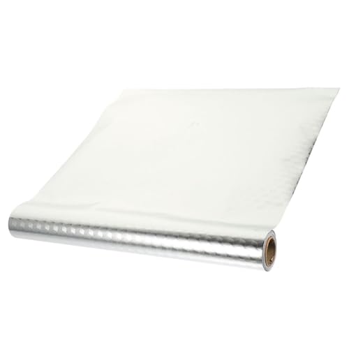 LALADEFIEE Autocollant Mural Cuisine Rouleau de 1 Résistant à L'huile en Pvc Argenté, Papier Peint Décoratif et Anti-graisse pour Porte et Bureau