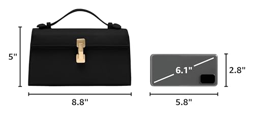 Image of Clutch Purses for Women - Small Purse Top Handle - Evening Bag - Adjustable Crossbody Handbag - Trendy PU Leather