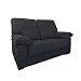 MUEBLIX.COM | Sofa Marcos | Sofa 2 Plazas | Sofas de Salón Modernos | Sofa Confortable | Asientos de Goma Espuma | Sofa de Diseño | Color Antracita