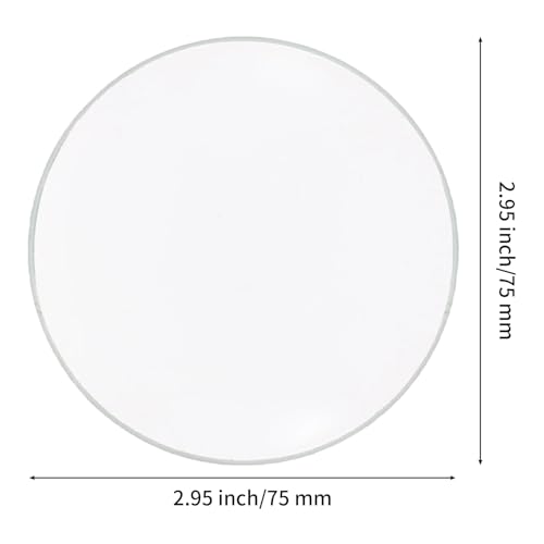 Image of Double Convex Lens, 3 inch (75mm) Diameter Concave Mirror, 380mm Focal Length, Spherical Edge Thickness 2.05mm, Optically Glass Lenses, Ground Edges, Polished, for Physics Classrooms