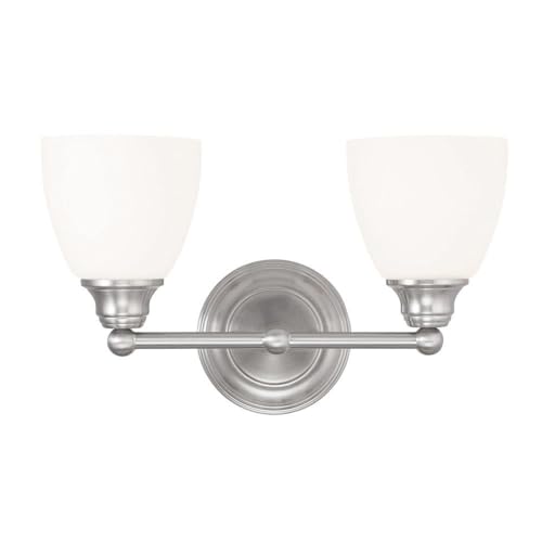 Somerville 2-Light Bath Light, Brushed Nickel - Livex Lighting 13662-91