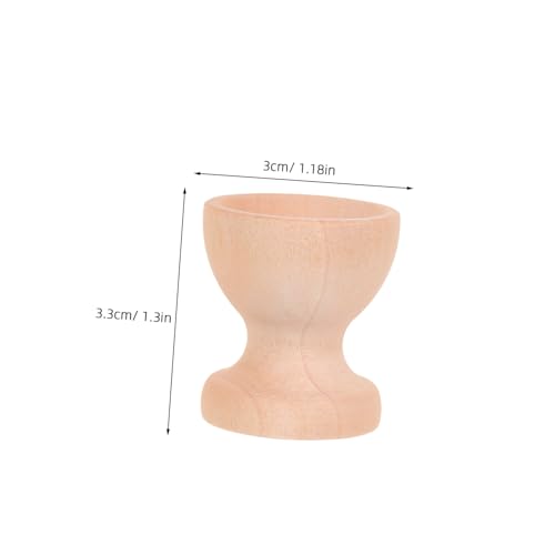 VERDANVERSE 12 Stück Teiliges Set Holz Eierbecher Unlackiert Glatte Oberfläche DIY Ostern Deko Eierhalter für Familienfeiern Kreatives Basteln Holzständer für Eier und Enteneier – Bild 3