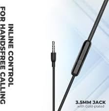 Image of Original Buds 2 Neo Wired in-Ear Earphones with Mic Compatible for realme (Black)