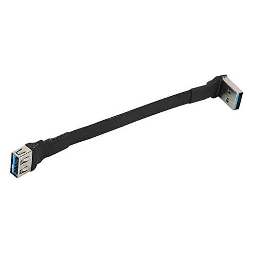 USB 3.0-kabel Platt USB-förlängningskabel Datakabel hane till hona rät vinkel 90 grader USB3.0-förlängningskabel, 30 cm
