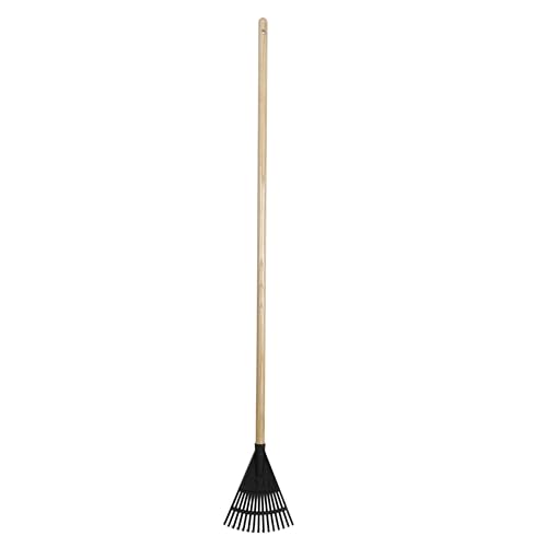 8-inch Wood and Poly Shrub Leaf Rake