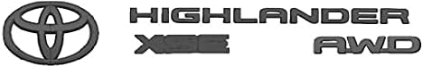 Kit de superposición de emblema negro original Toyota 2020 y más reciente de Highlander XSE AWD