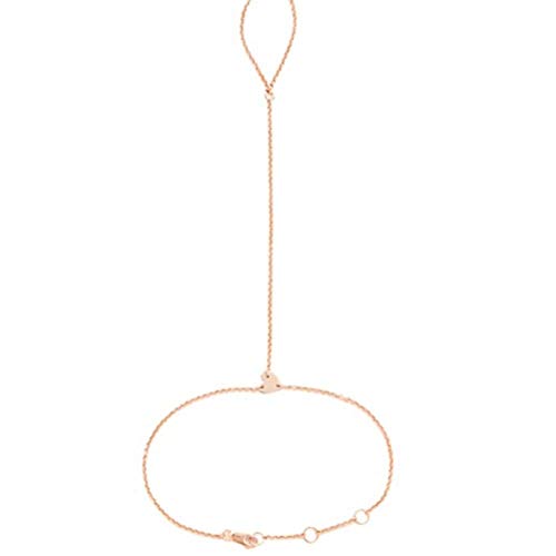 Women Love Heart Hand Harness Finger Ring Chain Bracelet Jewelry Beautiful And Lovely Jewelry Nice processing