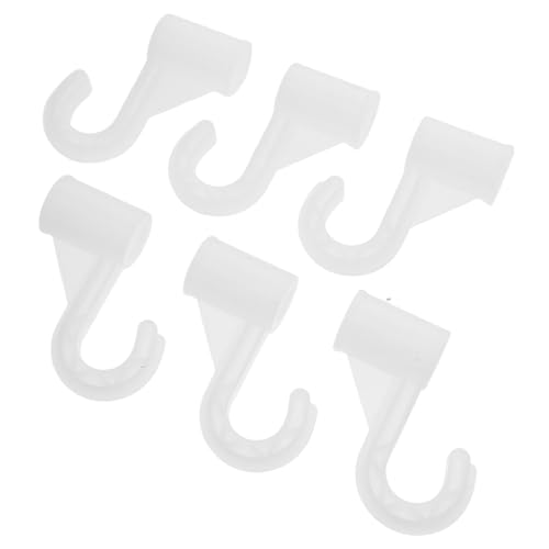 Cabilock 6 Pcs Heavy Duty Closet Rod Bracket Multipurpose Wardrobe Hanger Support Hooks for Easy Installation and Sturdy Clothes Organization Bedroom and Living Space