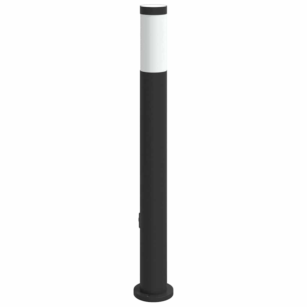 Latarnia świetlna z gniazdkiem 80 cm, stal nierdzewna, IP44