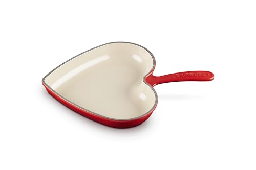 Le Creuset Enameled Cast Iron Traditional Heart Skillet, 10.25, Cerise