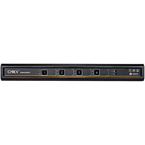 Image of Vertiv Avocent Commercial MultiViewer KVM Switch, 4 Port MultiViewer, Dual AC Power, Common Access Card (CAC), Cursor Navigation Switching (CNS), HDMI, DisplayPort (SVMV240DPH-400)