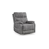 Signature Design by Ashley Next-Gen Durapella Urban Faux Leather Power Lift Recliner with Tilt Motion, Light Gray