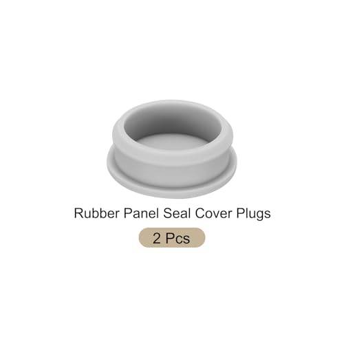 Image of Snap in Locking Hole Plugs Rubber Panel Seal Cover Drilled Silicone Caps, [for Kitchen Rubber, Waterproof Sealing Plugs] - 40.6mm /1.6in /Gray /2Pcs