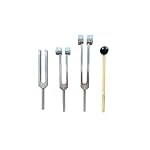 Tuning Forks for Sound Therapy (128Hz, 256Hz, 512Hz) for Yoga, Meditation, Stress Relaxation, Health Care and Musical Instrument, With Cloth Pouch,Silicone hammer, a Repair Tool and Cleaning Cloth