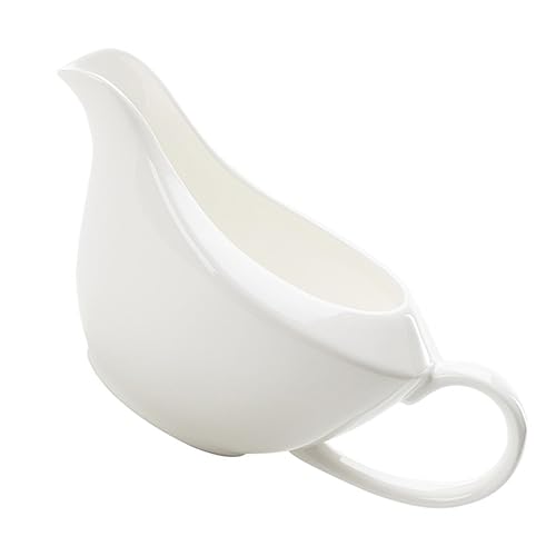 BRIGHTFUFU 1pc Ceramic Sauce Jug for Gravy Tomato Sauce and Dressings Premium Kitchen Serving Container Ergonomic Design for Dining Table Decor Functional Kitchen Supplies