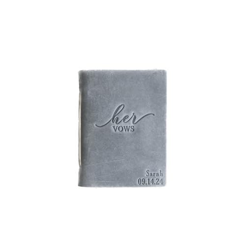 Ox & Pine Personalized Leather Wedding Vow Book - His