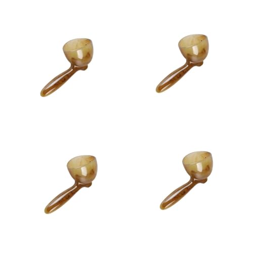 FRCOLOR 4 Uds Gua Sha Bowl Taza De Masaje Cuerpo Pies Masaje De Pies Raspado Gua Sha Herramienta Corporal Vitbit Rodillo De Masaje Guasha Resina Marrón Claro