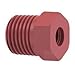 Idex Threaded Adapter, Red PEEK, 0.062