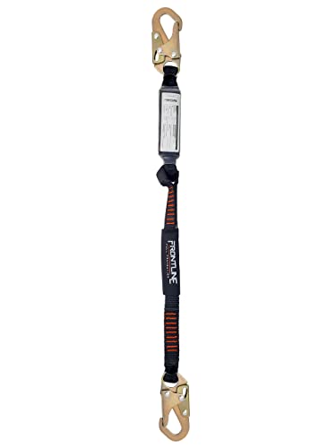 Image of Frontline LIS31S Combat 3' Single Leg Snaphook Lanyard with Internal Shock Absorber | Fall Arrest Restraint Protection Equipment Construction PPE Roofing Gear | OSHA and ANSI Compliant