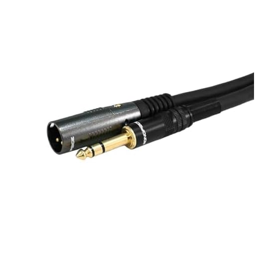 Monoprice 104761 6Ft Premier Series XLR Male to 1/4Inch TRS Male 16AWG Cable (Gold Plated)