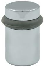 Deltana Round Universal Floor Bumper 2" UFB5000U26 - US26 (Polished Chrome)