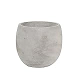 CIAL LAMA Macetero Decorativo de Cemento Liso Gris Elegante 10 cm